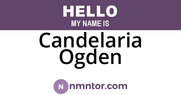 Candelaria Ogden