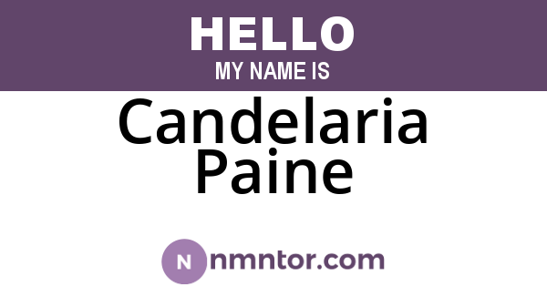 Candelaria Paine