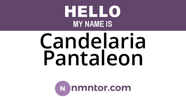 Candelaria Pantaleon