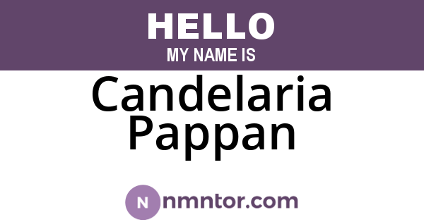 Candelaria Pappan