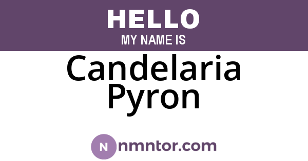 Candelaria Pyron