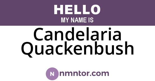 Candelaria Quackenbush