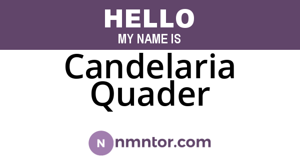 Candelaria Quader