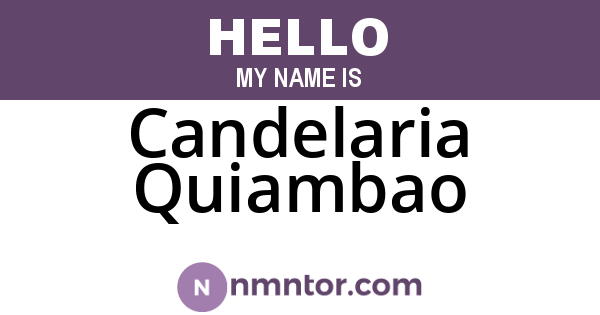 Candelaria Quiambao