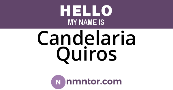 Candelaria Quiros