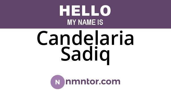 Candelaria Sadiq
