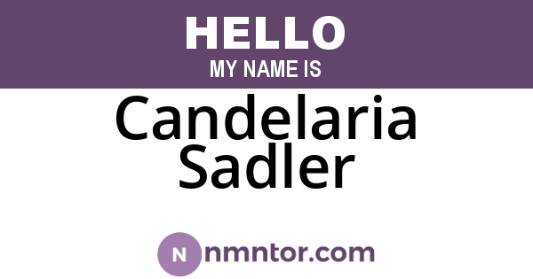 Candelaria Sadler