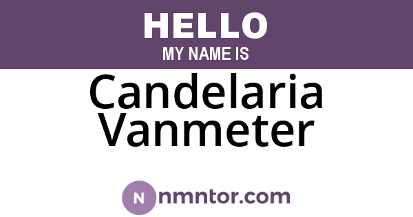 Candelaria Vanmeter
