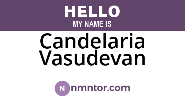 Candelaria Vasudevan