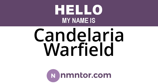 Candelaria Warfield