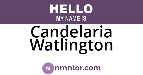 Candelaria Watlington