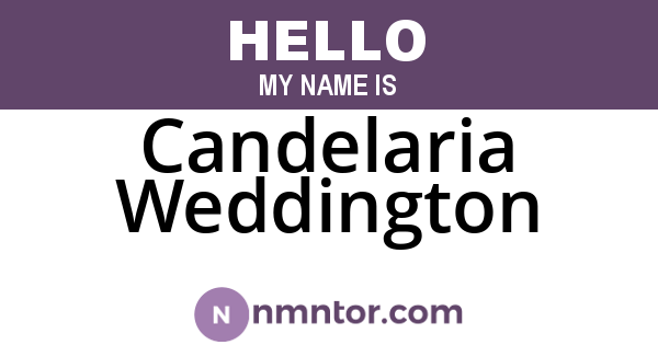 Candelaria Weddington