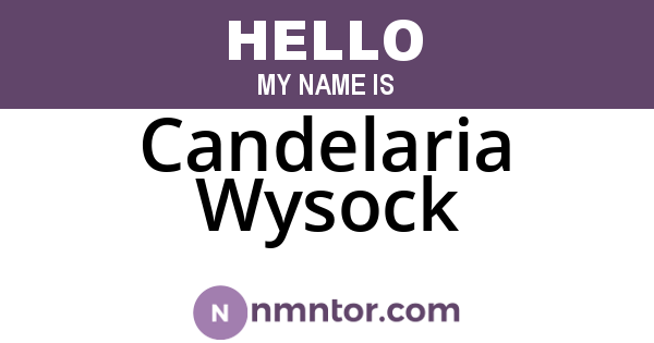 Candelaria Wysock