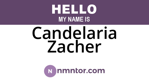Candelaria Zacher