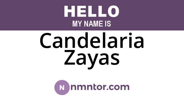 Candelaria Zayas