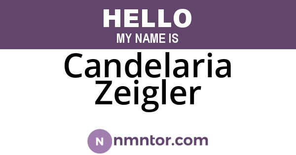 Candelaria Zeigler
