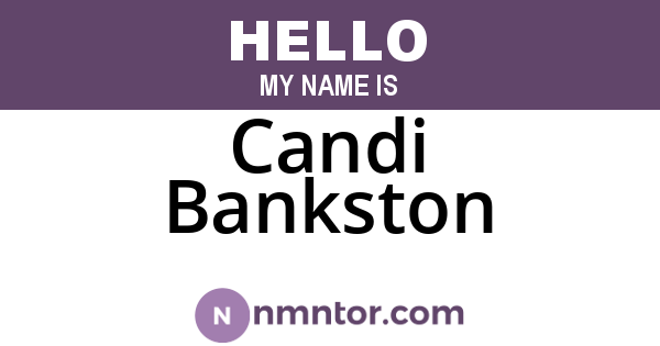 Candi Bankston