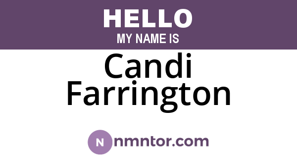 Candi Farrington