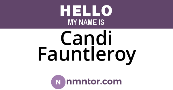 Candi Fauntleroy