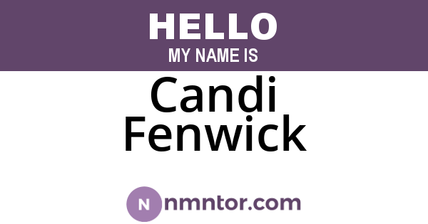 Candi Fenwick