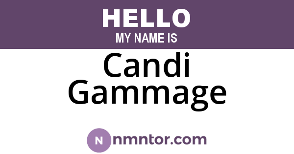 Candi Gammage