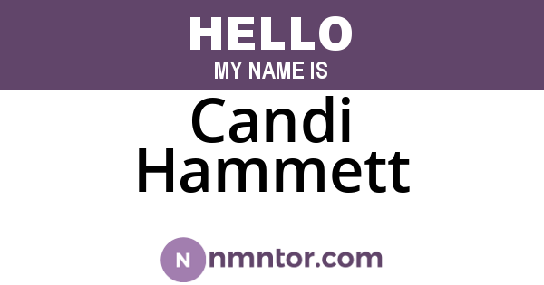 Candi Hammett