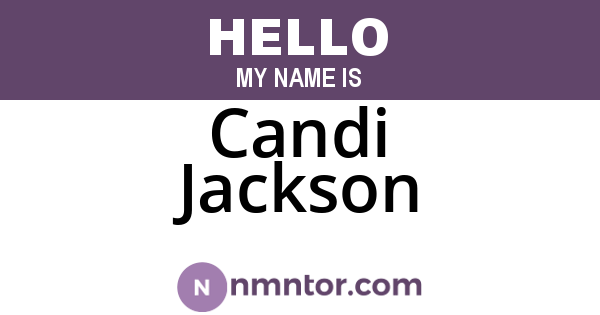 Candi Jackson
