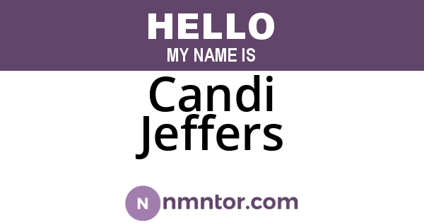 Candi Jeffers