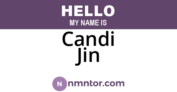 Candi Jin