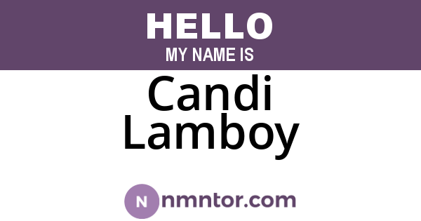 Candi Lamboy
