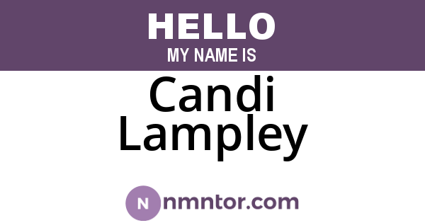Candi Lampley