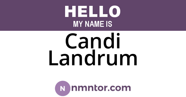 Candi Landrum