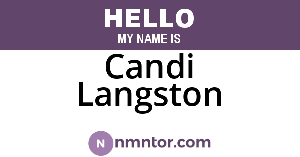 Candi Langston