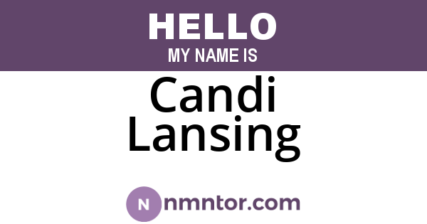 Candi Lansing