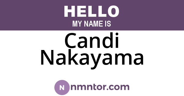 Candi Nakayama