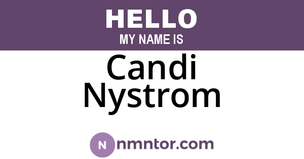 Candi Nystrom