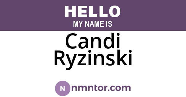 Candi Ryzinski