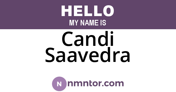 Candi Saavedra