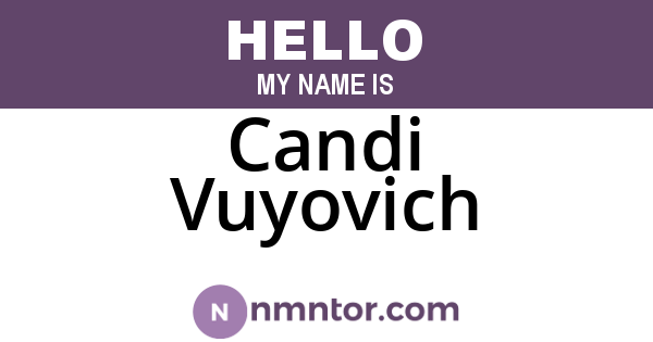 Candi Vuyovich