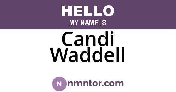 Candi Waddell
