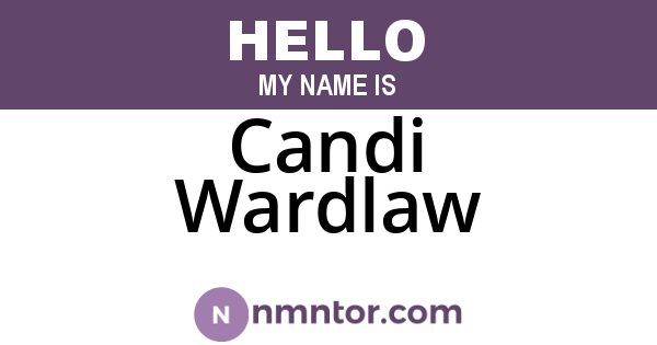 Candi Wardlaw
