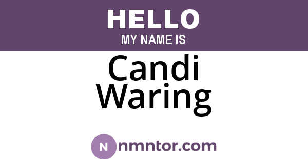 Candi Waring