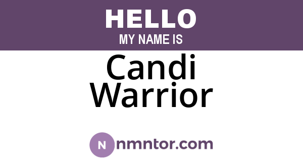 Candi Warrior
