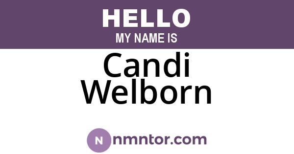 Candi Welborn
