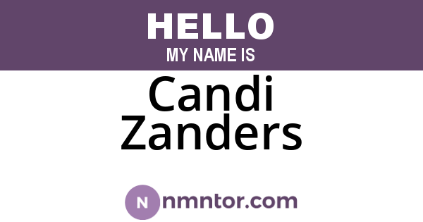 Candi Zanders