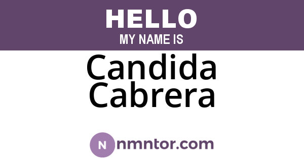 Candida Cabrera