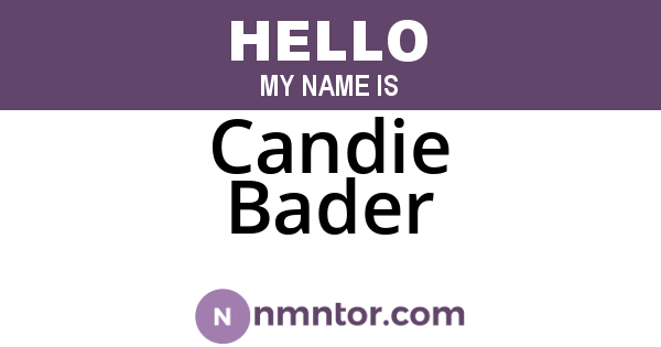 Candie Bader