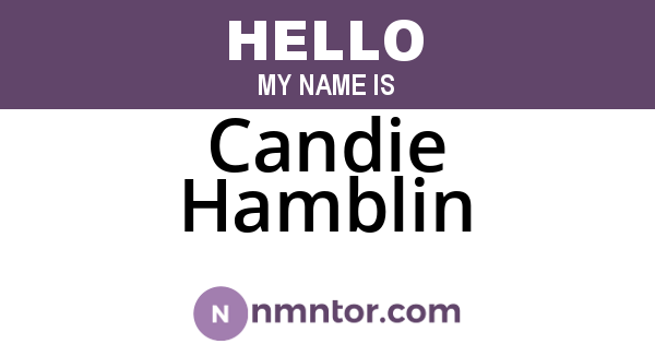 Candie Hamblin