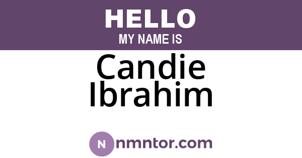 Candie Ibrahim