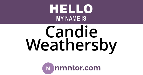 Candie Weathersby